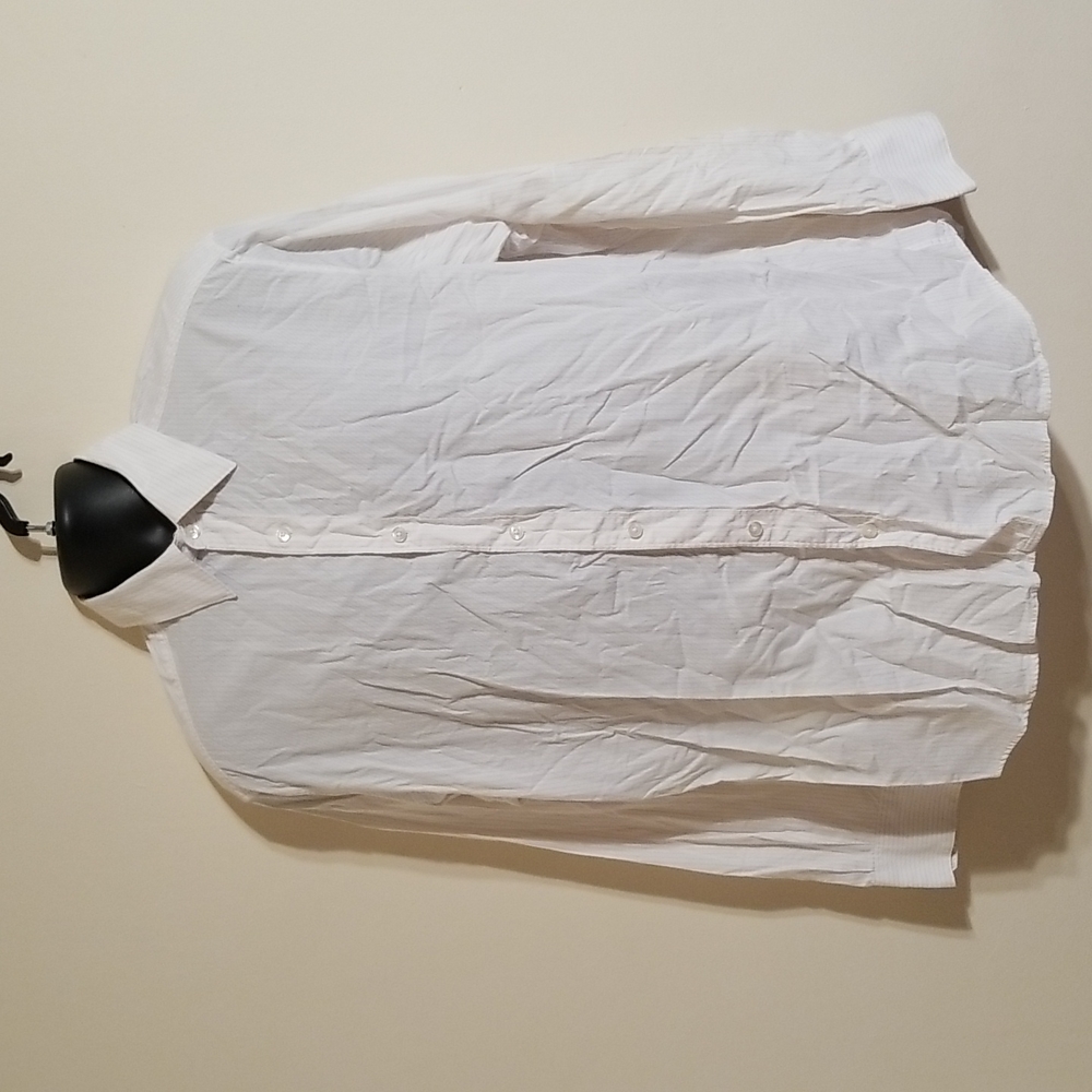Axcess classic fit men's white striped button down
